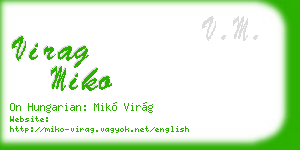 virag miko business card